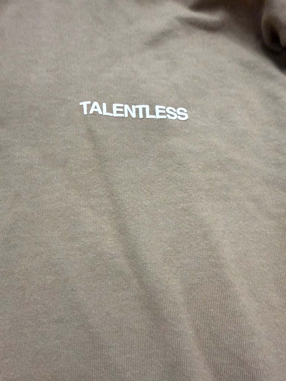 Talentless Hoodie Taupe Size S - Picture 2 of 5